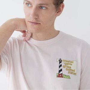 J Crew Coastal Lighthouses Shirt medium